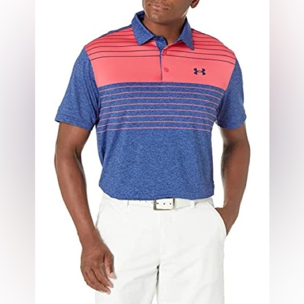 SOLD ON EBAY NWT Under Armour Men's Playoff 2.0 Golf Polo, Blue, QuickDry Large